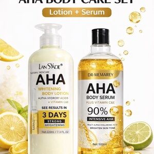 AHA Body Care Set - Whitening Lotion & Serum